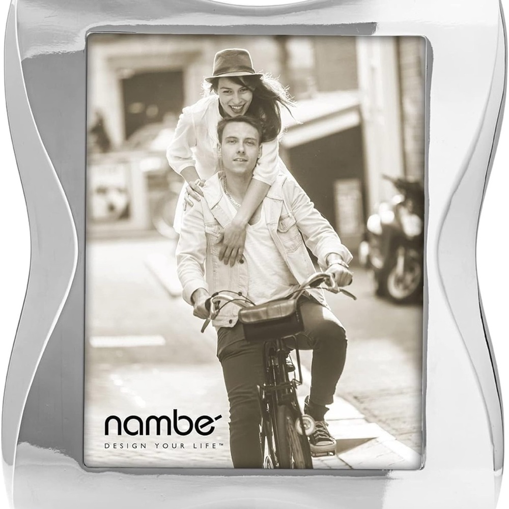 Nambe Bella Frame - 4x6 Silver Frame, Designed by Steve Cozzolino, Chrome Plate - Picture 8 of 15